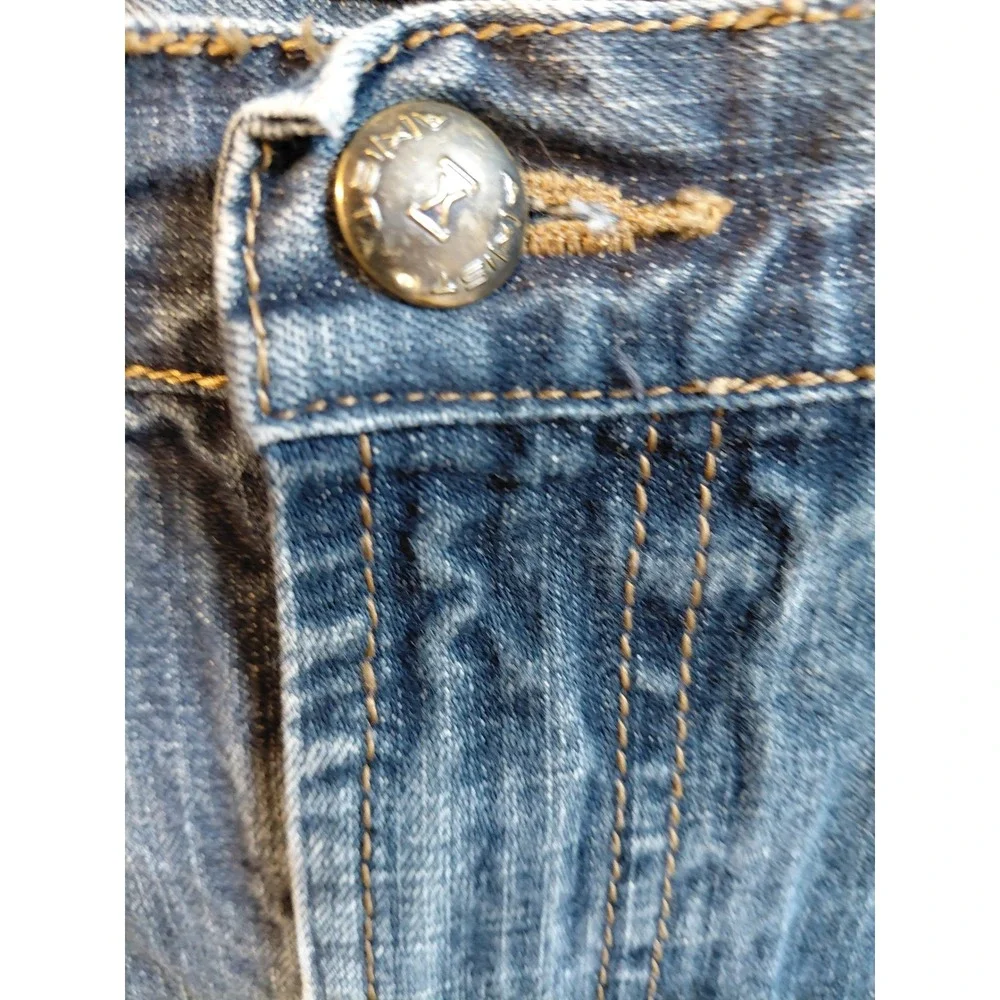 Axist Mens Straight Leg Blue Denim Jeans Medium Wash 100% Cotton 38x30 RN37763